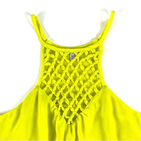 Naked Zebra Mermaid Net Neon Green Tank Top - Picture 6 of 7